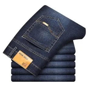 Designer Stretch Denim Slim Fit Jean Pants for Men in Black