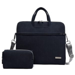 PU Leather Women Laptop Bags Notebook Carrying Bag - 13.3inch, Black