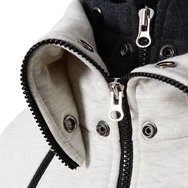 Fashion fleece full face gym Hoodie for men sportswear Spring and autumn men's sports zipper casual sports slim sweater coat