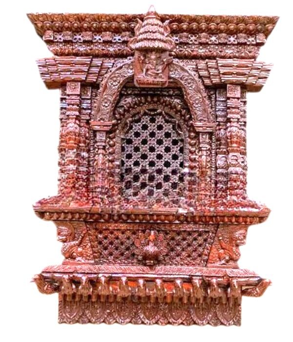 Handcrafted Traditional Wooden Ankhi Jhyal from Nepal