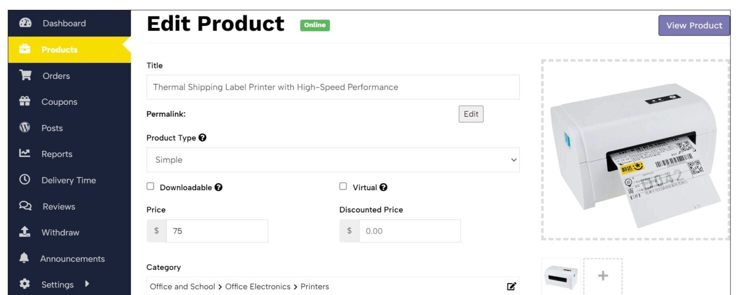 edit your product