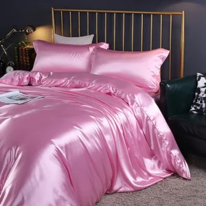 Smooth Silk Bed Sheets with Pillow Covers