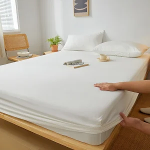 Elastic Band Adjustable Non-Slip Cotton Bed Sheet